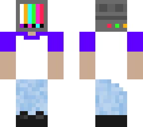 tv man with purple tommyinnit shirt
