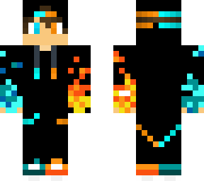water and fire boy with black hoodie (read desc pls)