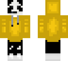 yellow hoodie panda