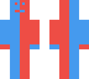 blue and red combination