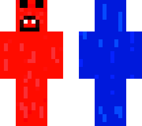 blue and red shocked man