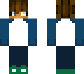 boy with blue and white shirt