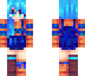 cookie monster/blue haird girl