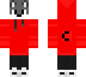 darker grey wolf with hoodie