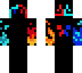 fire and ice boy | Minecraft Skin