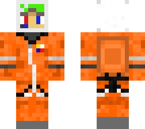 fire and ice boy skin with headphones and night vision goggles in astronaut suit