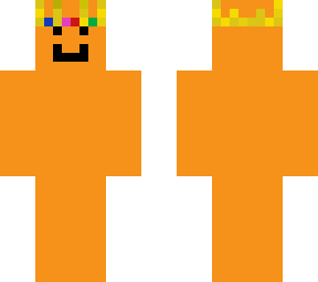 orange man crown smile