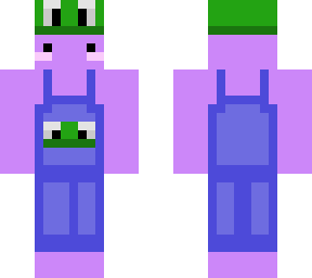 purple dude with frog hat