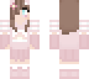 rainbow and pink cat girl