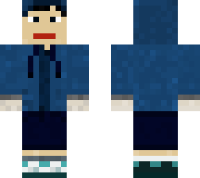 random boy with blue jacket - two clothes in one