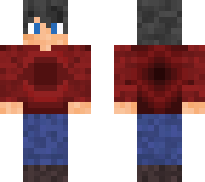 red guy with blue eyes