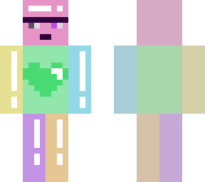 shiny (flat textured) color block man