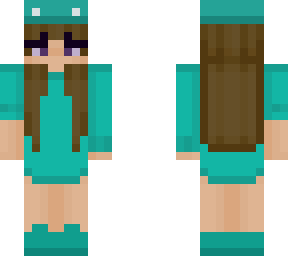 teal brown haired girl