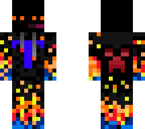 tmode gamer enderman blue/red flames