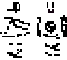 black and white