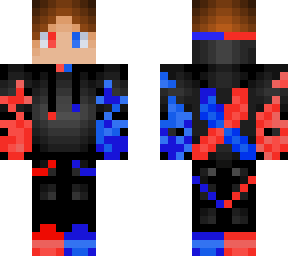 blue and red