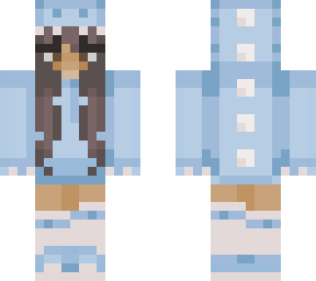blue dino hoodie girl