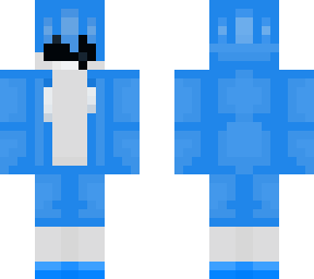 blue in a swim suit