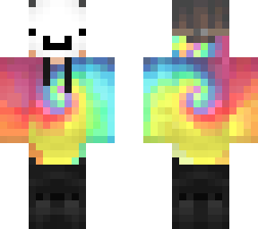 cool rainbow mask minecraft skin