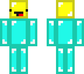 diamond noob with golden head