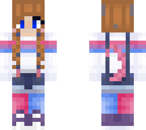 female bi pride skin