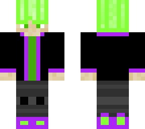 green and purple boy