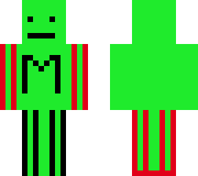 green skin with printed m