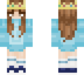 ranboo girl with karls blue hoddie
