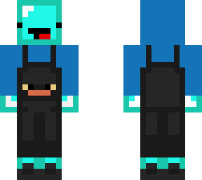 skeppy with ducky overalls and a sweater