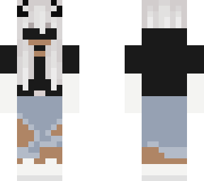 white hair demon girl