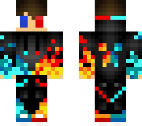 \cute fire and ice anime boy/