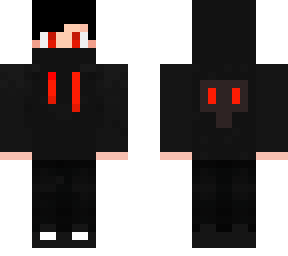 black,red hoodiie