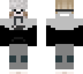 blond dog mask boy with other hoodie