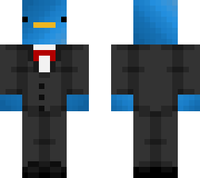 blue duck in tux