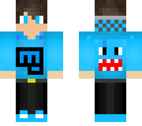 blue hoddie+bro fist and a shark