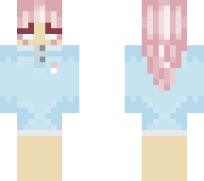 blue long hoodie girl