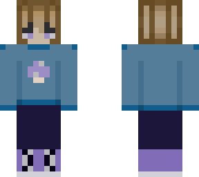 blue mushroom sweater girl