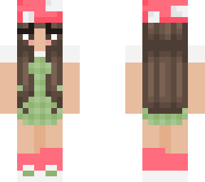 brown hair girl in mushroom fit