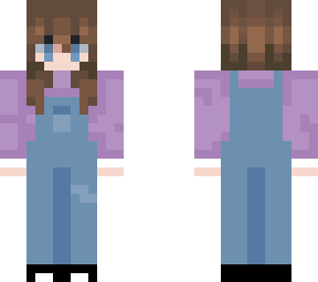 brunette overalls