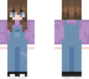 brunette overalls 3