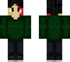 green sweater and beanie