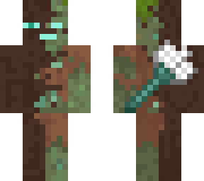 half enderman half drowned with trident