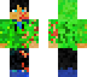 mix between a zombie and a human and its a great skin for people who favour gree