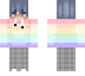 my skin pj and rainbow shirt