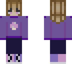 purple mushroom sweater girl