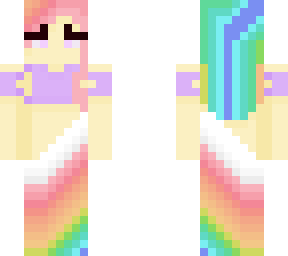 rainbow dress and hair (read desc)