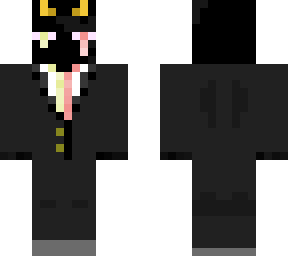 red yellow enderman in suit