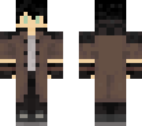 black haired trench coat v1.2