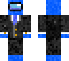 blue amogus in suit