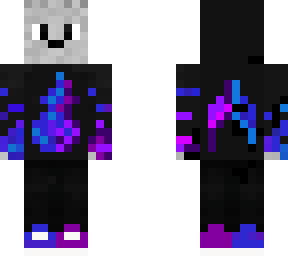 blue and purple wolf skin